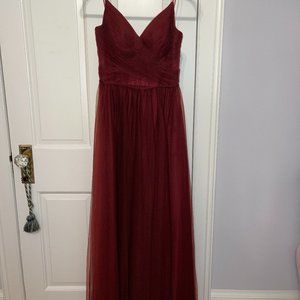 Anthropologie Deep Red Formal Dress (US 2)